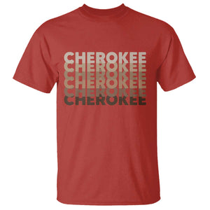 Vintage Cherokee Native Pride Stacked Typography T Shirt