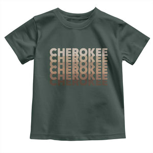 Vintage Cherokee Native Pride Stacked Typography Toddler T Shirt