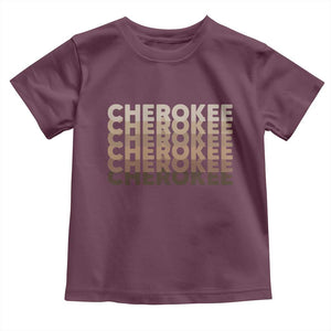 Vintage Cherokee Native Pride Stacked Typography Toddler T Shirt