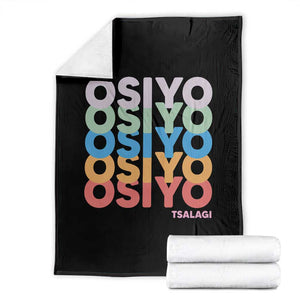Osiyo Tsalagi Cherokee Native American Pride Throw Blanket Retro Stacked Typography