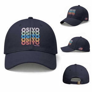 Osiyo Tsalagi Cherokee Native American Pride Baseball Cap Retro Stacked Typography