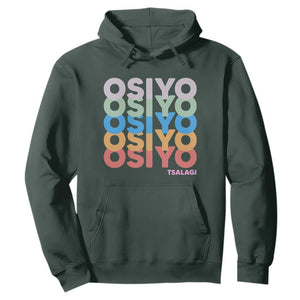 Osiyo Tsalagi Cherokee Native American Pride Hoodie Retro Stacked Typography