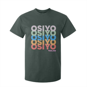 Osiyo Tsalagi Cherokee Native American Pride T Shirt For Kid Retro Stacked Typography