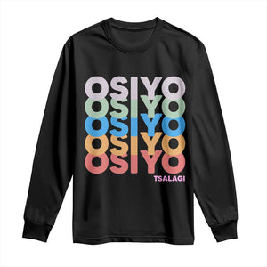 Osiyo Tsalagi Cherokee Native American Pride Long Sleeve Shirt Retro Stacked Typography