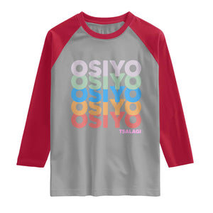 Osiyo Tsalagi Cherokee Native American Pride Raglan Shirt Retro Stacked Typography