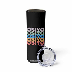 Osiyo Tsalagi Cherokee Native American Pride Skinny Tumbler Retro Stacked Typography
