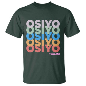 Osiyo Tsalagi Cherokee Native American Pride T Shirt Retro Stacked Typography