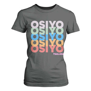 Osiyo Tsalagi Cherokee Native American Pride T Shirt For Women Retro Stacked Typography