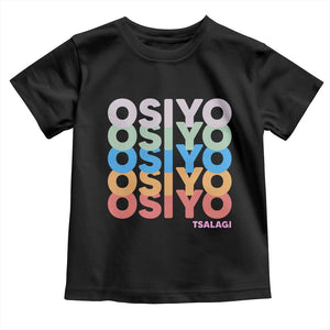 Osiyo Tsalagi Cherokee Native American Pride Toddler T Shirt Retro Stacked Typography
