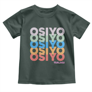 Osiyo Tsalagi Cherokee Native American Pride Toddler T Shirt Retro Stacked Typography