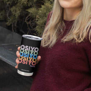 Osiyo Tsalagi Cherokee Native American Pride Tumbler Cup Retro Stacked Typography