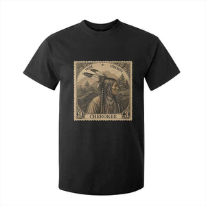 Cherokee Pride Strength T Shirt For Kid Native American Vintage Postage Stamp Graphic
