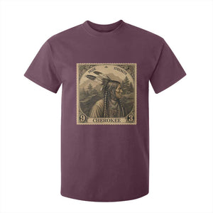 Cherokee Pride Strength T Shirt For Kid Native American Vintage Postage Stamp Graphic