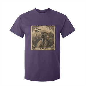 Cherokee Pride Strength T Shirt For Kid Native American Vintage Postage Stamp Graphic