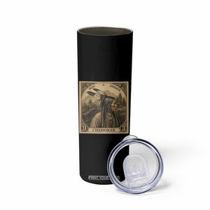 Cherokee Pride Strength Skinny Tumbler Native American Vintage Postage Stamp Graphic