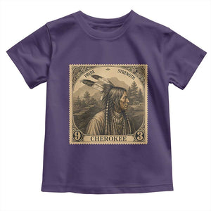 Cherokee Pride Strength Toddler T Shirt Native American Vintage Postage Stamp Graphic