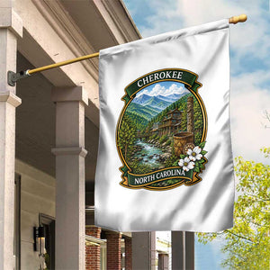 Vintage Great Smoky Mountains Garden Flag Cherokee North Carolina Landscape