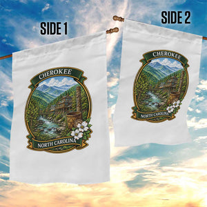 Vintage Great Smoky Mountains Garden Flag Cherokee North Carolina Landscape