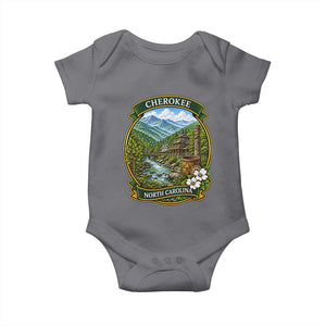 Vintage Great Smoky Mountains Baby Onesie Cherokee North Carolina Landscape