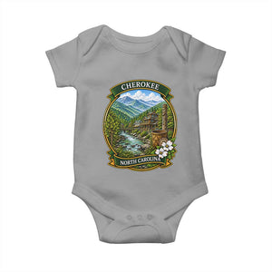 Vintage Great Smoky Mountains Baby Onesie Cherokee North Carolina Landscape