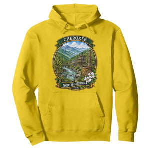 Vintage Great Smoky Mountains Hoodie Cherokee North Carolina Landscape