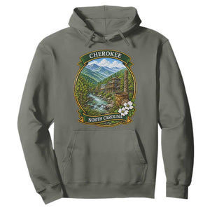 Vintage Great Smoky Mountains Hoodie Cherokee North Carolina Landscape