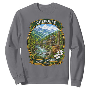 Vintage Great Smoky Mountains Sweatshirt Cherokee North Carolina Landscape