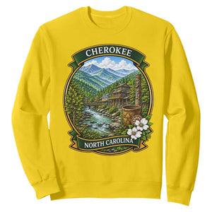 Vintage Great Smoky Mountains Sweatshirt Cherokee North Carolina Landscape