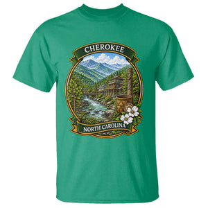 Vintage Great Smoky Mountains T Shirt Cherokee North Carolina Landscape