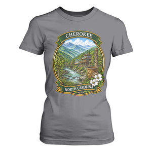 Vintage Great Smoky Mountains T Shirt For Women Cherokee North Carolina Landscape