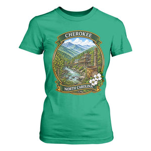 Vintage Great Smoky Mountains T Shirt For Women Cherokee North Carolina Landscape