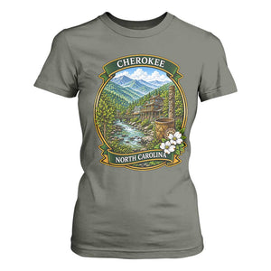 Vintage Great Smoky Mountains T Shirt For Women Cherokee North Carolina Landscape