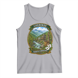 Vintage Great Smoky Mountains Tank Top Cherokee North Carolina Landscape