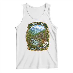 Vintage Great Smoky Mountains Tank Top Cherokee North Carolina Landscape