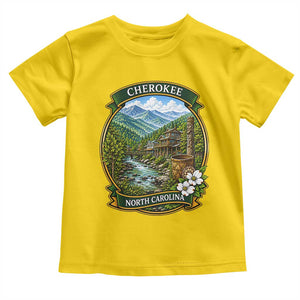 Vintage Great Smoky Mountains Toddler T Shirt Cherokee North Carolina Landscape