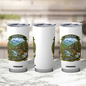 Vintage Great Smoky Mountains Tumbler Cup Cherokee North Carolina Landscape