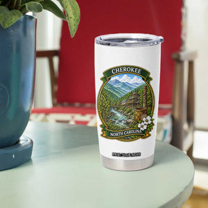 Vintage Great Smoky Mountains Tumbler Cup Cherokee North Carolina Landscape