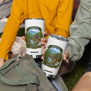 Vintage Great Smoky Mountains Tumbler Cup Cherokee North Carolina Landscape