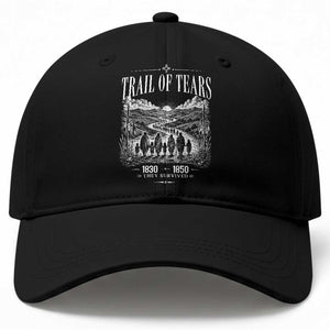 Cherokee History Native American Vintage Gift Baseball Cap They Survived Trail Of Tears