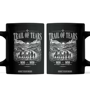 Cherokee History Native American Vintage Gift Coffee Mug They Survived Trail Of Tears