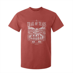 Cherokee History Native American Vintage Gift T Shirt For Kid They Survived Trail Of Tears