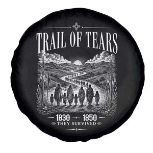 Cherokee History Native American Vintage Gift Spare Tire Cover They Survived Trail Of Tears
