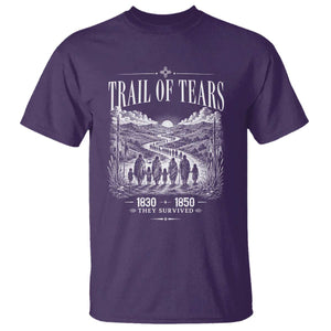 Cherokee History Native American Vintage Gift T Shirt They Survived Trail Of Tears