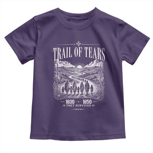 Cherokee History Native American Vintage Gift Toddler T Shirt They Survived Trail Of Tears