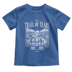Cherokee History Native American Vintage Gift Toddler T Shirt They Survived Trail Of Tears
