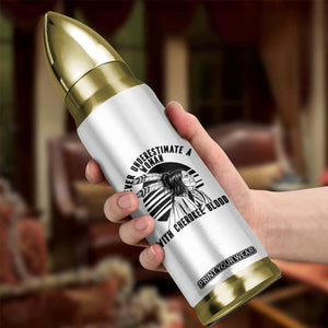 Never Underestimate A Woman With Cherokee Blood Bullet Tumbler Native American Heritage Gift