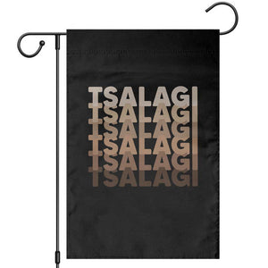 Cherokee Tsalagi Heritage Pride Stacked Typography Garden Flag