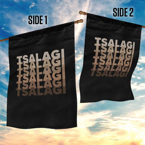 Cherokee Tsalagi Heritage Pride Stacked Typography Garden Flag