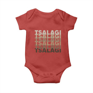Cherokee Tsalagi Heritage Pride Stacked Typography Baby Onesie