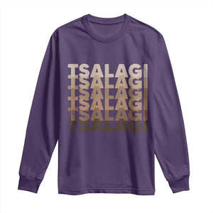 Cherokee Tsalagi Heritage Pride Stacked Typography Long Sleeve Shirt